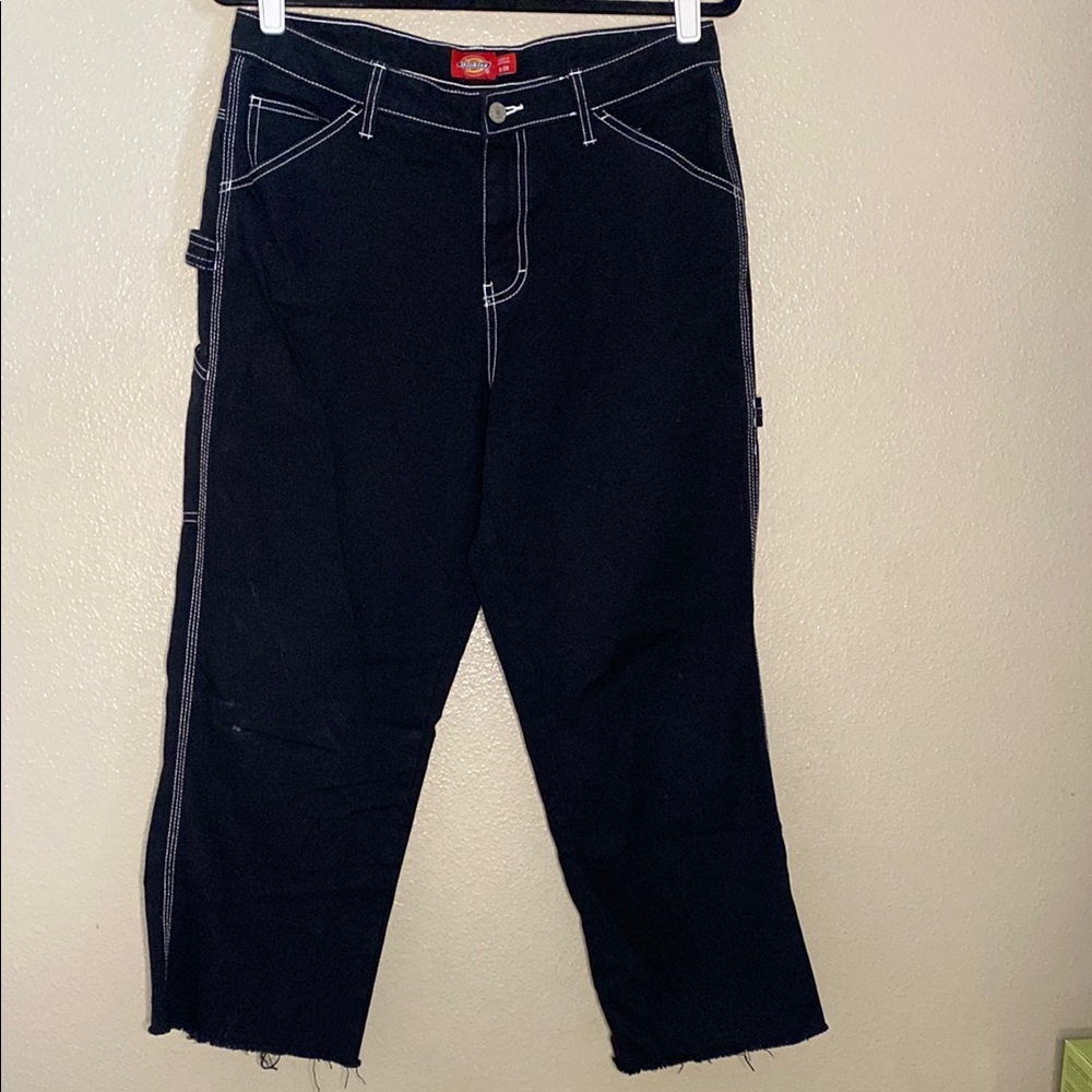 Dickies‎ Black and White Cropped Ankle Jeans